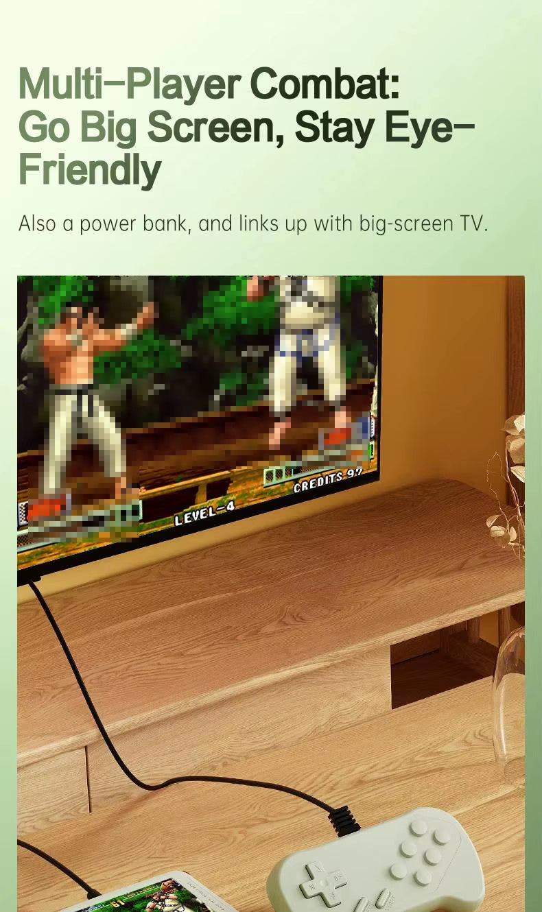 Retro Game Console - 3.5-inch IPS Screen, 6000mAh, 10000 Games | Light Green Retro Game Console - 3.5-inch IPS Screen, 6000mAh, 10000 Games | Light Green